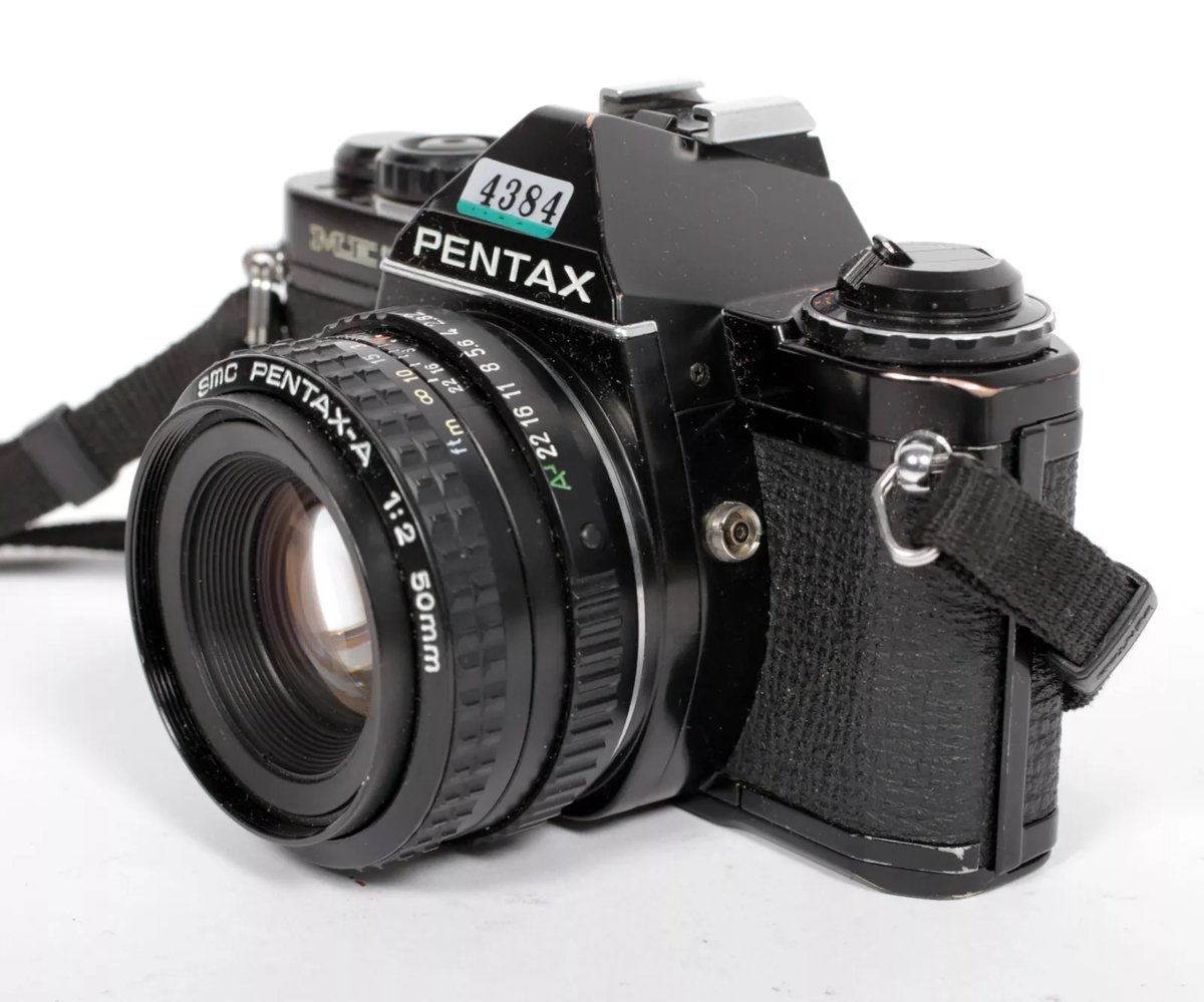 Asahi Pentax ME 2024 35mm SLR Film Camera W/ SMC Pentax-A 1:2 50mm A5